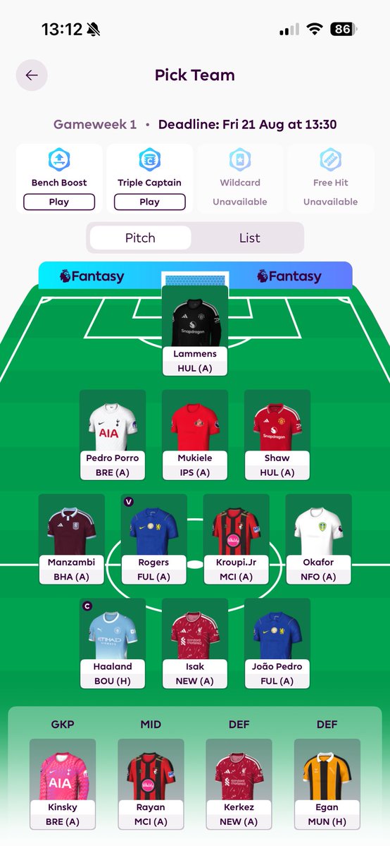 RiftyWestHam's tweet photo. FPL 26/27, first year of me playing for without West Ham players 😢⚒️ https://t.co/WDLeUTyOXj