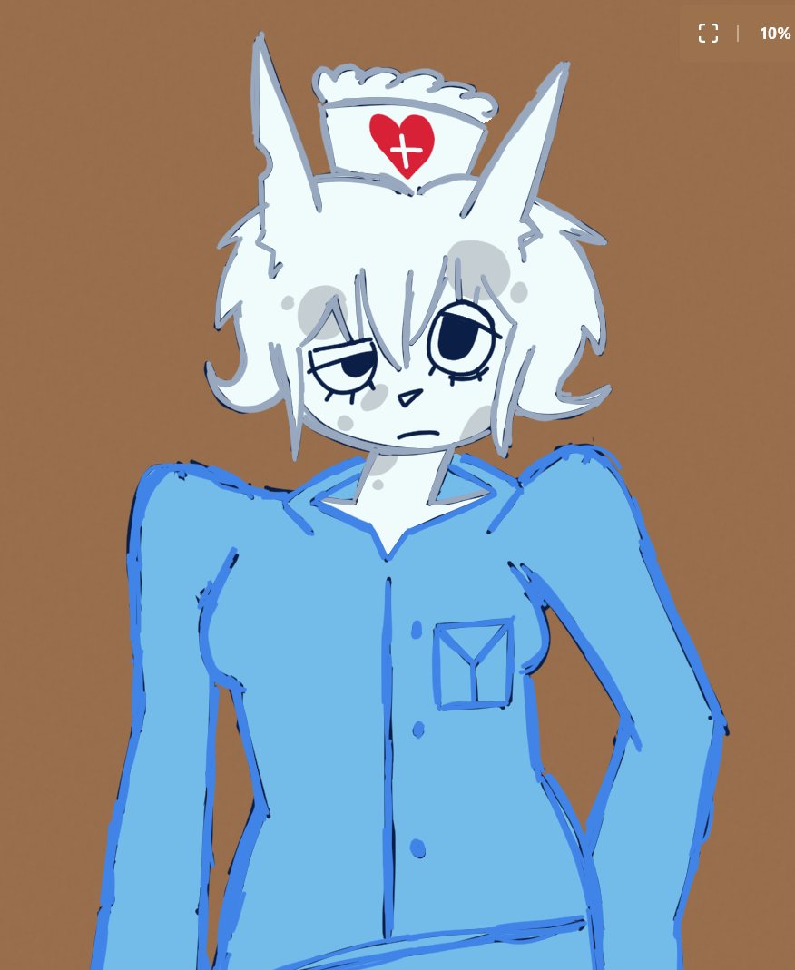 Tai4b2017734's tweet photo. oh my god finally a decent drawing of Head Nurse (Animal Hospital) https://t.co/3pfz4unqDy