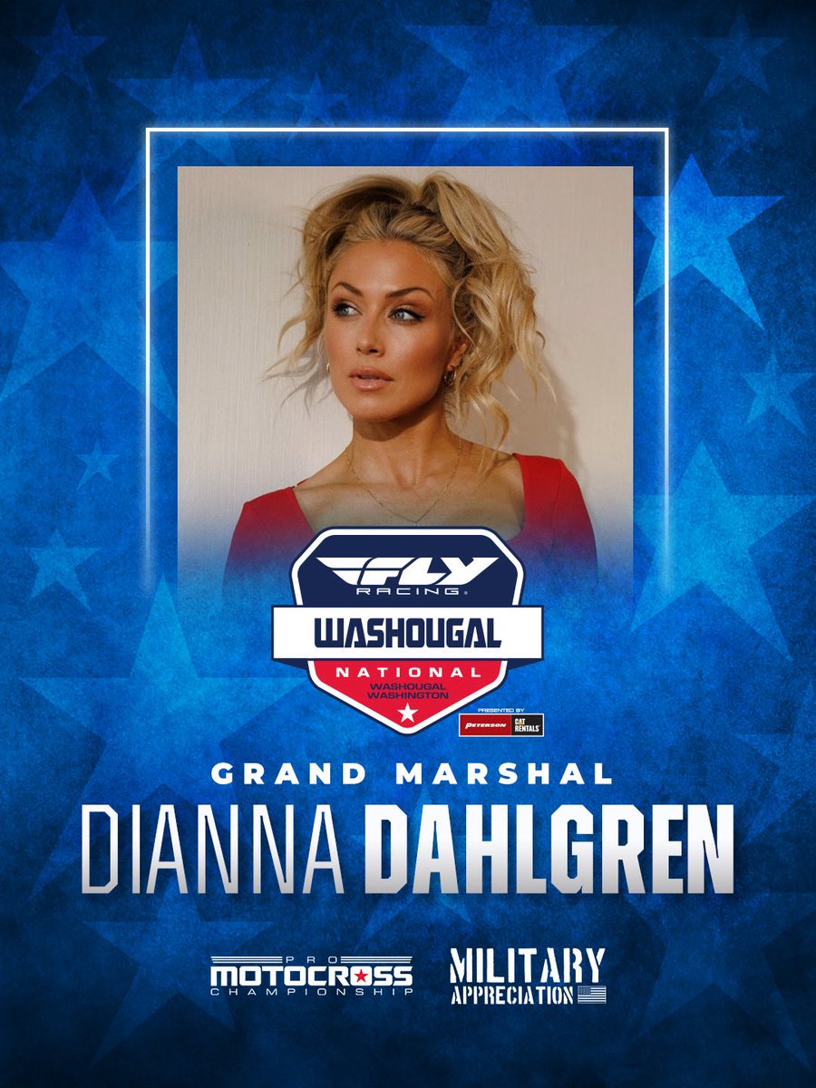 ProMotocross's tweet photo. Welcoming @diannadahlgren as our Grand Marshal this weekend at Washougal! 🙌 

#ProMotocross #SMX https://t.co/WAjAO5F1IO