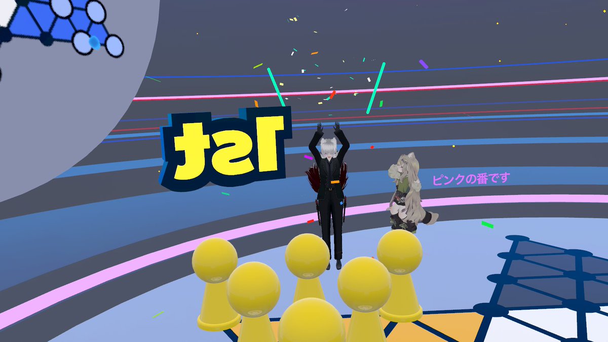 menou_cluster's tweet photo. 今日はチョコミントのみんなとお客さんでダイヤモンドゲームをして遊びました！
長時間の白熱したレースはとても手に汗握る展開で、楽しいひとときとなりました！
今週のチョコミン党ワールド巡りでも遊ばせていただく予定です！
今回遊ばせていただいたワールドはこちら！↓
https://t.co/lxMbltYQ0q https://t.co/lTGXfylh4U