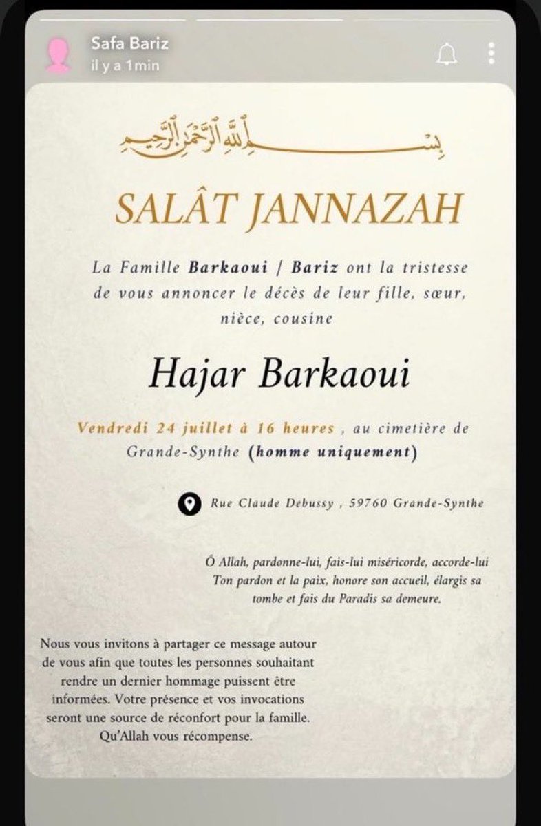 StopTheeCap's tweet photo. Salam alaykum, s’il y a des frères de Lille qui peuvent y aller Jazakumallahukheiran https://t.co/sdCGtCWYlt
