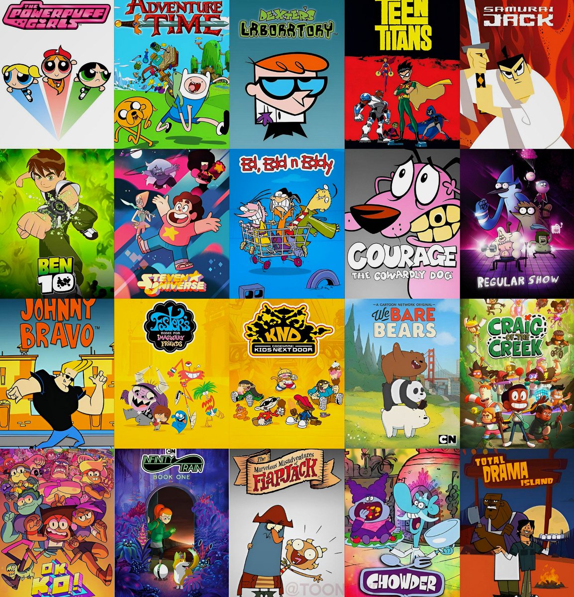 cartoonvibes26's tweet photo. 20 Cartoon Network shows but you can only pick one per row. https://t.co/Qqptr24iHh