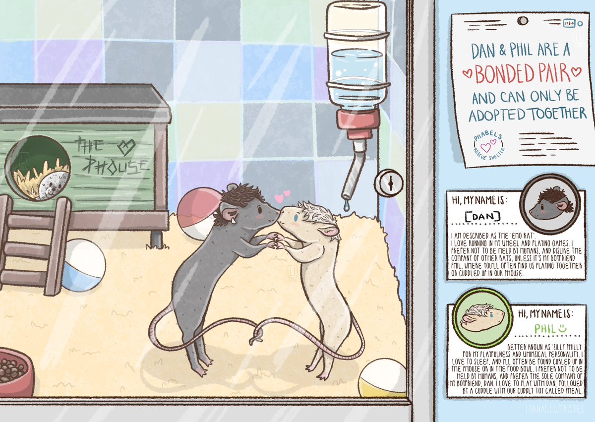 lornadraws's tweet photo. they can only be adopted together 🐀💕 #phanart https://t.co/hQ3vtWOSgE