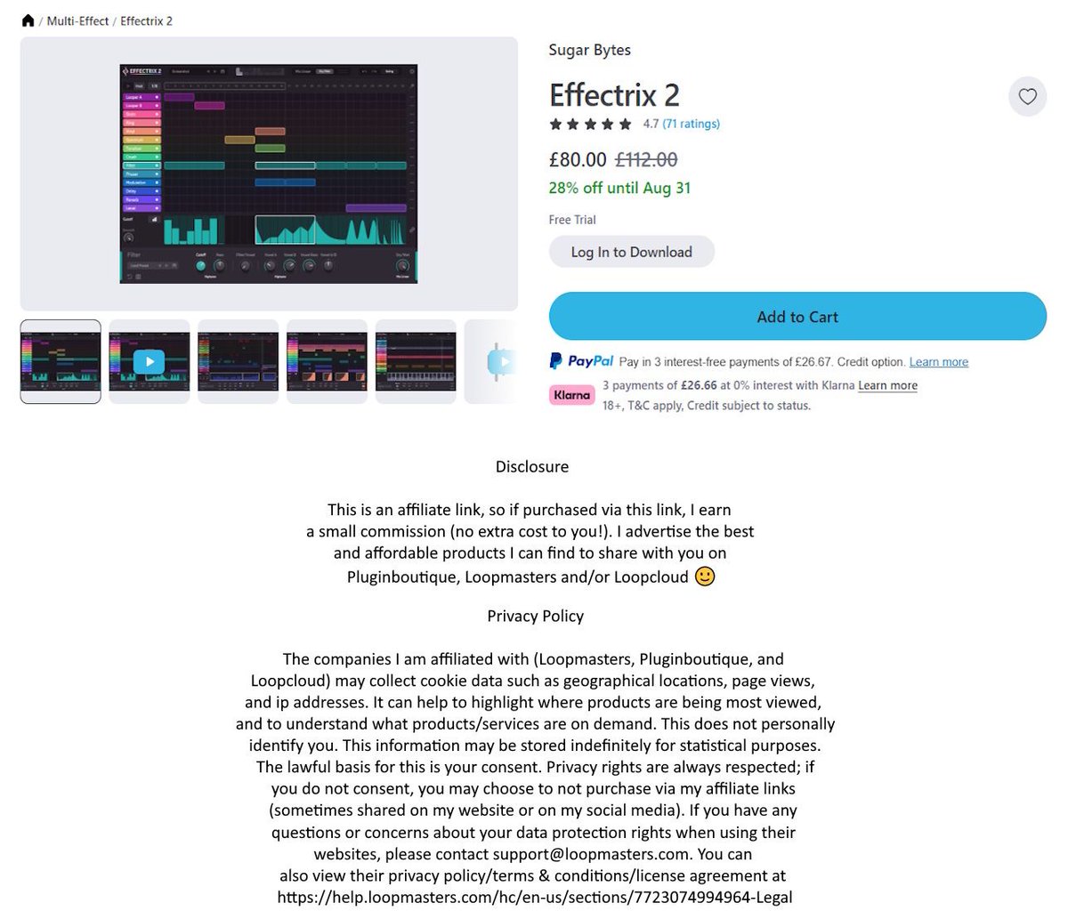 musicvsartstuff's tweet photo. 🎹 #Effectrix2 #multieffect by #SugarBytes on #PluginBoutique, for my fellow #musicproducers, limited time on sale 28% off ends 31st August, buy it to get one #vst free!

https://t.co/6m5UU8wPDQ

#musicproduction #composers #musicproducer https://t.co/M6pKoZqFFU