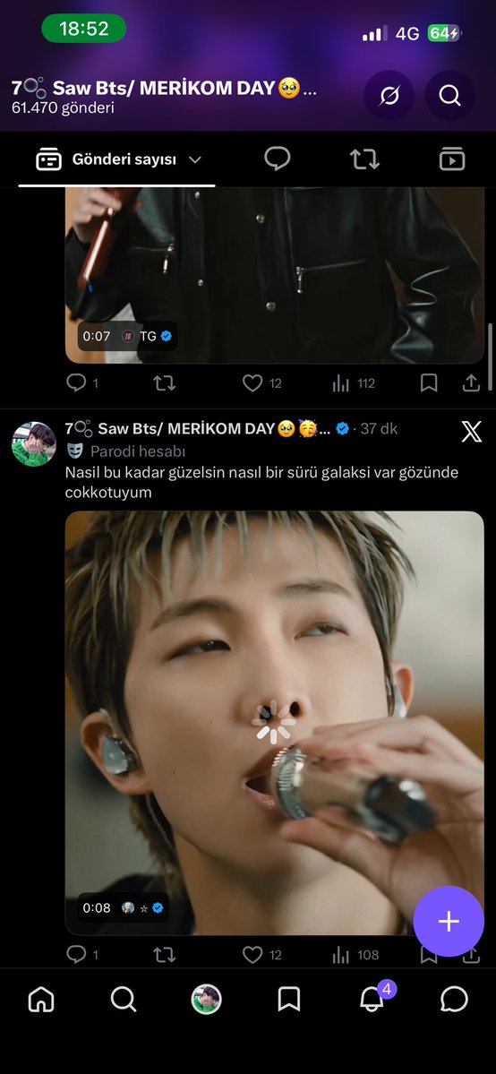 7🫧 Saw Bts/ louder than bombsu kaybettim tweet media