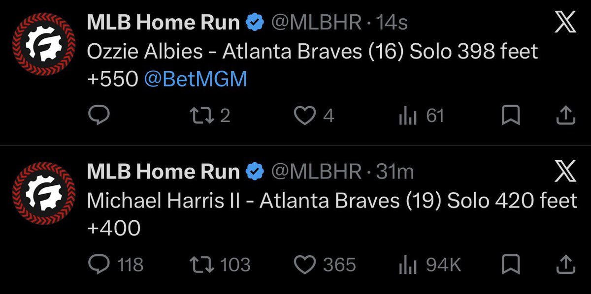 bbrownDTP's tweet photo. When you bet on Matt Olson and Drake Baldwin… https://t.co/orxrA1eEpc