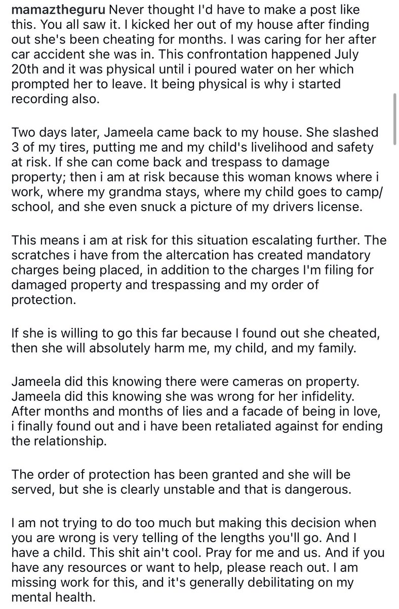 mamaztheguru's tweet photo. If something happens to me, Jameela Reid did it. https://t.co/bWaMLiFqP9