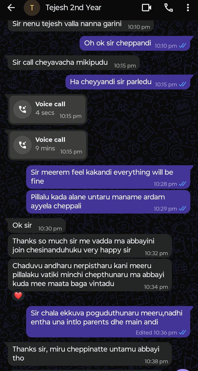 Urstrulyudaydh1's tweet photo. Some parents words really make me happy ❤️🥺...most satisfying job ever❤️ https://t.co/r5h3nZPSPa