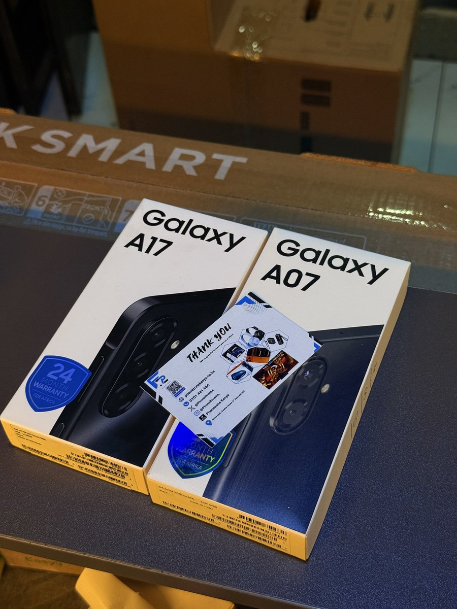 PhoneZoneKe's tweet photo. Deal  1 pc each available 🔥

•Samsung A17 4GB+128GB~Kshs 18,500 

•Samsung A07 4GB+64GB ~Kshs 11,500 https://t.co/5p9yjKOFS3