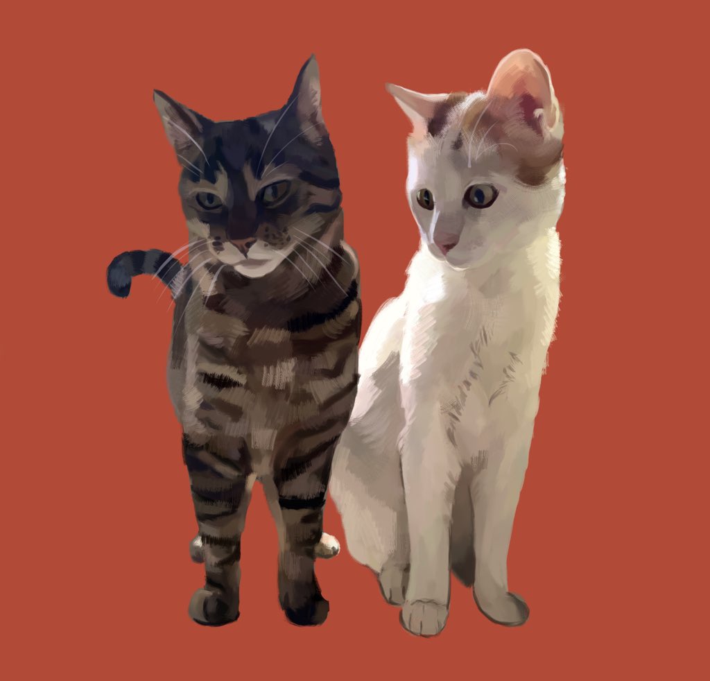 wolvekt's tweet photo. painted my gfs cats again https://t.co/URMR2Ckn41