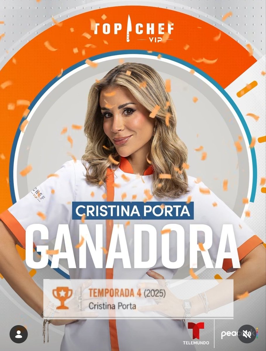 Rocio82064731's tweet photo. Lo bien que lo hizo nuestra Cris en Top Chef VIP 4 👩🏼‍🍳 

Eres la mejor 😍 

Lo orgullosos que estamos tus portistas de tí 🤍 

🏆👩🏼‍🍳😍

#CrisPorta23JL #TeamPorta 🤍 #TopChefVIP4 https://t.co/acFNZExmQ7