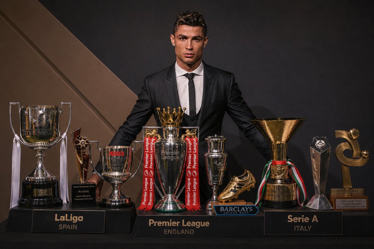 imthebr0's tweet photo. كريستيانو رونالدو اللاعب الوحيد الذي حقق:
--

🥇بطل الدوري الاسباني وهداف الدوري وافضل لاعب في الدوري
🥇بطل الدوري الانجليزي وهداف الدوري وافضل لاعب في الدوري
🥇بطل الدوري الايطالي وهداف الدوري وافضل لاعب في الدوري

انجز ذلك في اقوى 3 دوريات في العالم لذلك هو الاعظم في التاريخ🐐. https://t.co/UVrx0datqU