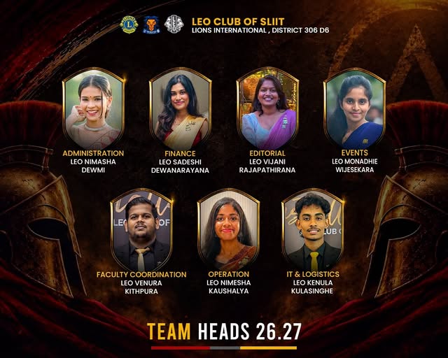 SliitLeos's tweet photo. Great teams are built by leaders who bring people together, inspire action, and turn shared visions into meaningful impact. They lead not only with direction, but with purpose.
Introducing the Team Heads of the Leo Club of SLIIT for the Leoistic Year 26/27📷 https://t.co/foluqcnYIq