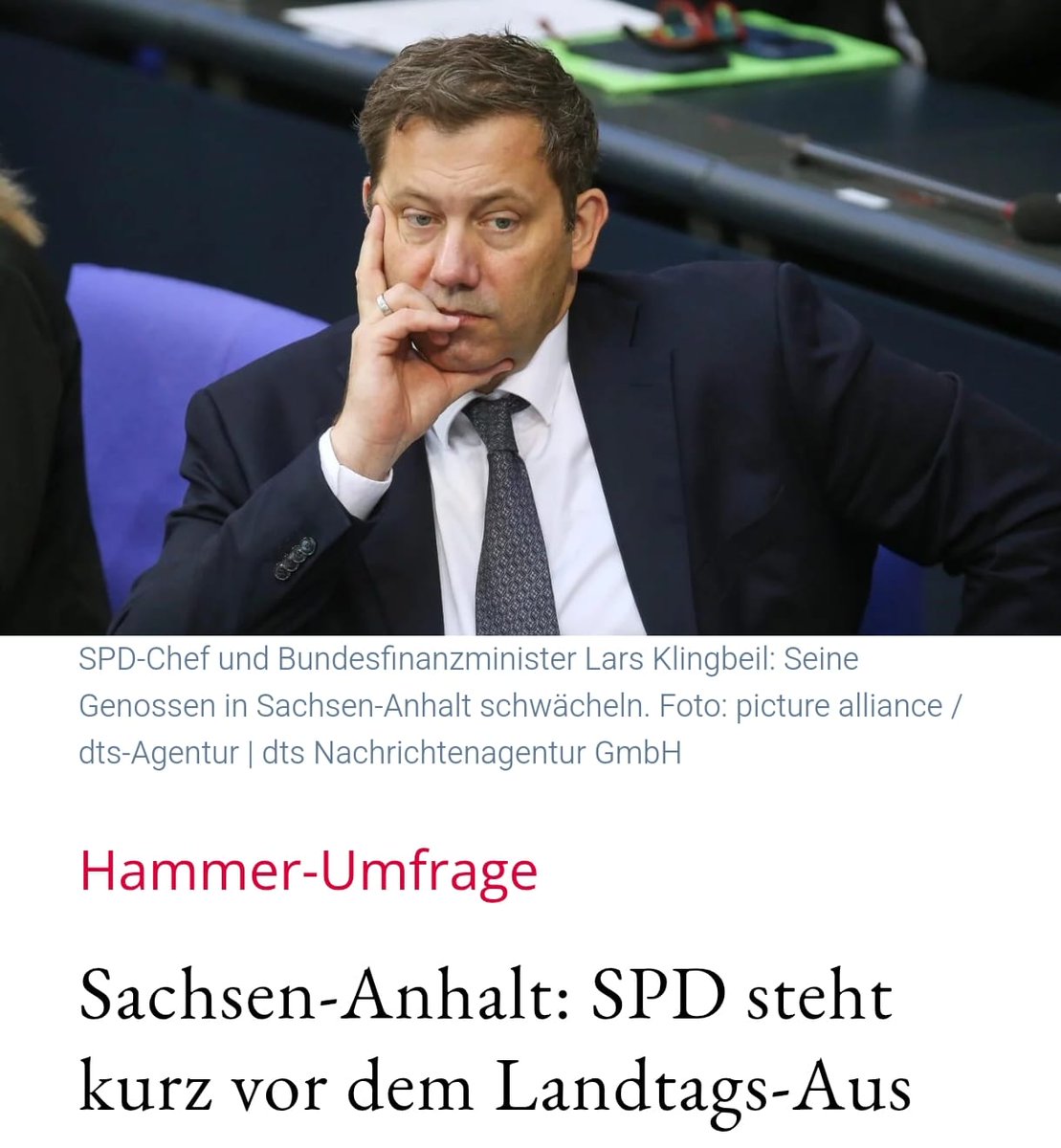 TimKoffiziell's tweet photo. Gute Neuigkeiten!!!
Die antidemokratische und linksradikale Splitterpartei #SPD scheint wohl verdienterweise nicht in den Landtag von Sachsen-Anhalt einzuziehen.
Verfassungsfeinde müssen abgestraft werden.
Bravo!
Weiter so! https://t.co/2PbFQMdRJA