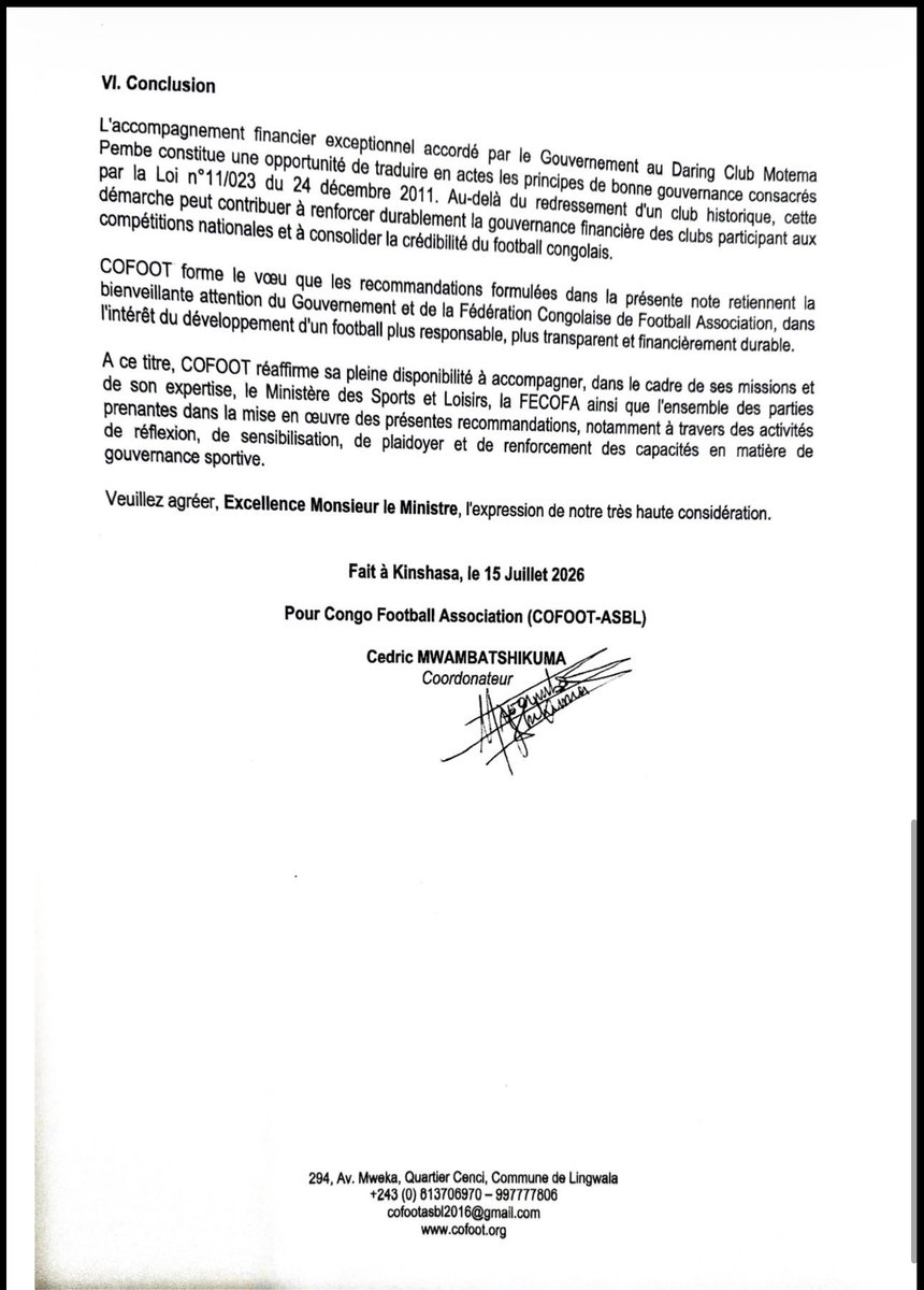 Cofoot_ASBL's tweet photo. @DidierBudimbu @FecofaRdc https://t.co/W5aPZqBSTd https://t.co/VtpFX5x1UI