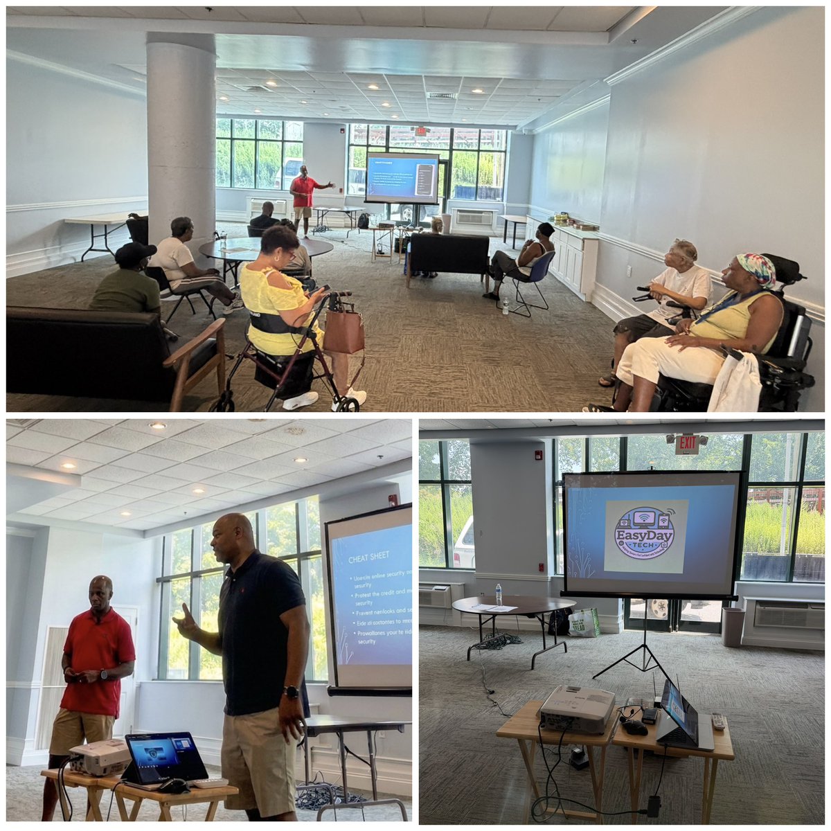 TheRealRCA's tweet photo. Another successful Senior Technology &amp; Cyber Safety Workshop!

Today, MTN Organization partnered with Easy Day Tech Services at The Continental in Freehold, NJ, to help seniors stay safe, informed, and confident in today’s digital world. https://t.co/pXd0qQzXpV