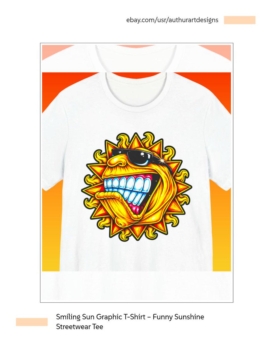 authur_art's tweet photo. Brighten your wardrobe with our Smiling Sun Graphic T-Shirt for just $18.82! Perfect for those who love to shine. Grab yours and spread some sunshine today! #Streetwear #GraphicTshirt https://t.co/3VKf6cc9SH