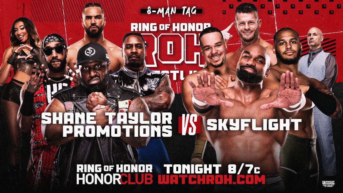 FalseFinishHQ's tweet photo. Shane Taylor Promotions vs SkyFlight has been announced for tonight’s episode of #ROH https://t.co/unzG36tsPa