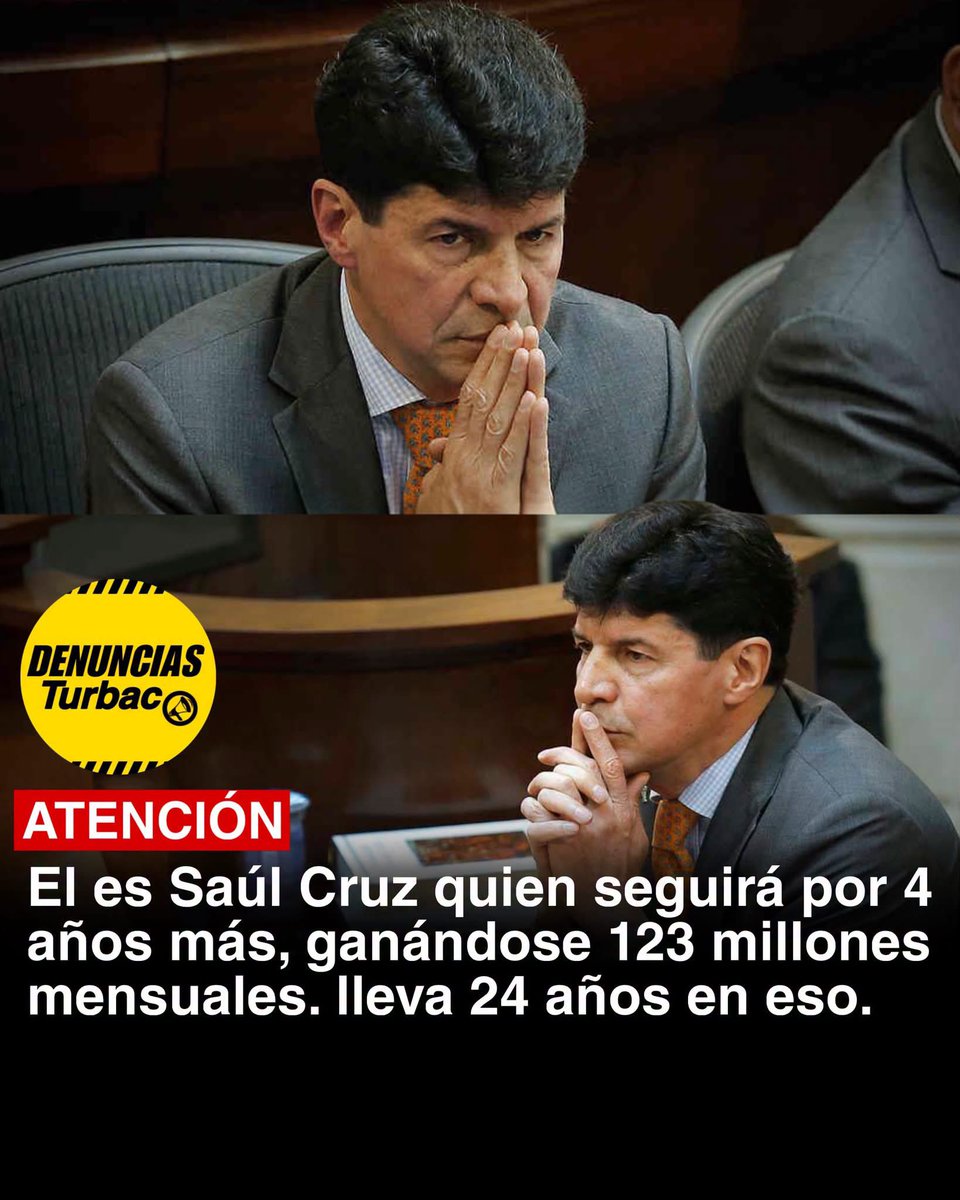 waldoalarconho1's tweet photo. ¿Cómo se justifica que Saúl cruz, un empleado del Congreso gane el TRIPLE que un congresista (123 millones mensuales) y más que el Presidente? Un régimen de privilegios insostenible en la cara del pueblo que apenas sobrevive. #ReformaYa @ABDELAESPRIELLA @GermnAndrs92683 https://t.co/y7MHlfTFCz