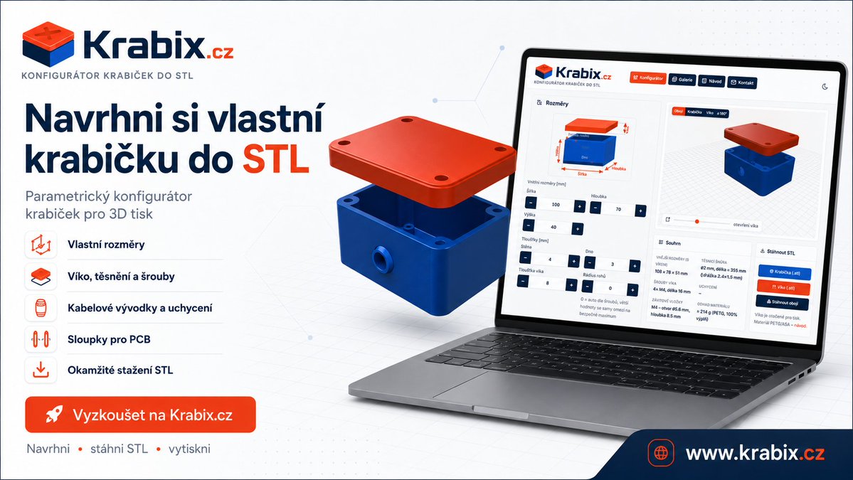 vecera_vladimir's tweet photo. Online konfigurátor krabičky s víkem a exportem do STL. Jde o první verzi, tak že pokud něco nebude fungovat, napište. Napište i námět na zlepšení. Rád bych projekt pořádně zlepšil.
WEB: https://t.co/IC1mLLoFFE https://t.co/m98pV5o40K