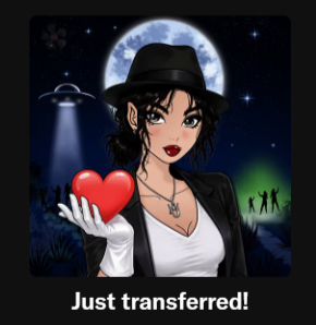 Elegit2021's tweet photo. 🎉 SOLD OUT! 🎉

I had a feeling Jasmin would find her perfect home... and she did! ❤️

A huge thank you to @cd_BE  for welcoming her into your collection. Sending you the biggest hug and lots of love 🫂❤️

As a little thank-you from me, both @STCs8c8  and @cd_BE  will receive a FREE Urban Muse of their choice! 🎁

And @cd_BE , don't forget to check your wallet... MJ is already waiting for you there ❤️

Thank you both from my heart. I couldn't ask for a more wonderful community ❤️🫂