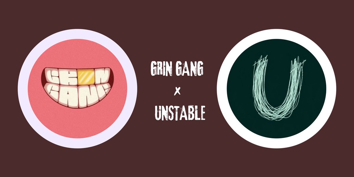GrinGang_'s tweet photo. We are excited to announce our collaboration with @TheUnstableNFT 

An amazing tech coming on etherum! 

Raffle is live in discord https://t.co/qNDhJzHyAw