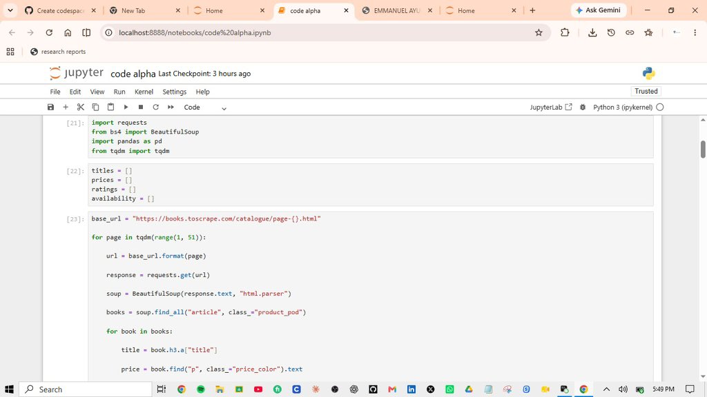 emmanuel246x's tweet photo. This project involved scraping book data with Python, creating a structured dataset, cleaning the data, and performing EDA to uncover meaningful insights. Enjoy the process 😊🤞🏾💯❤️ https://t.co/qXTT41Fgfy