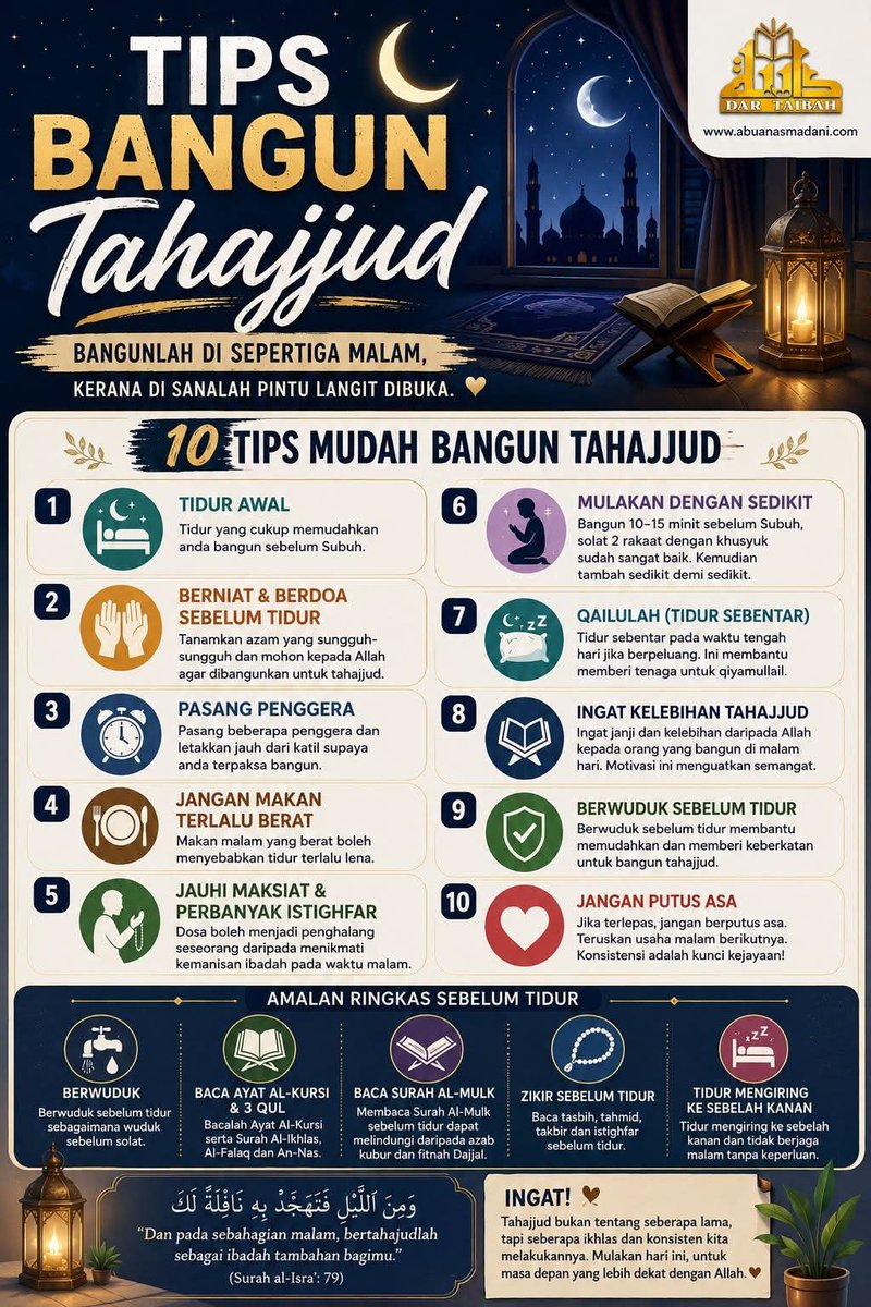AhmadSanusi's tweet photo. Petua Bangun Tahajjud
#solat #tahajjud https://t.co/MDPteqaKLb