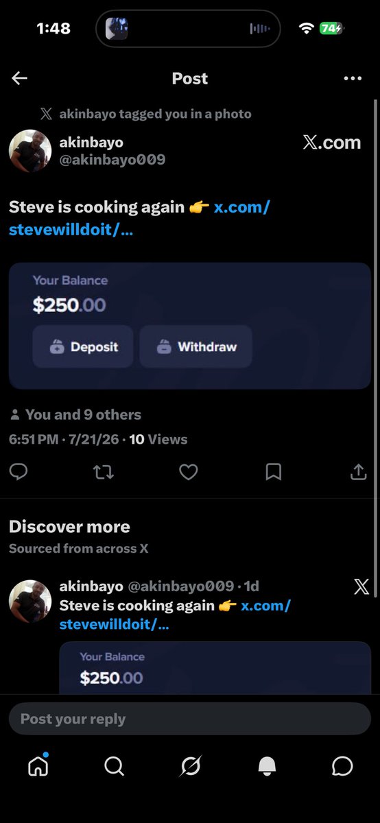 asdesteve's tweet photo. @stevewilldoit there’s people using your name and scamming your fans, kinda fell for it but should definitely get this looked at https://t.co/FPfgsMQ91w