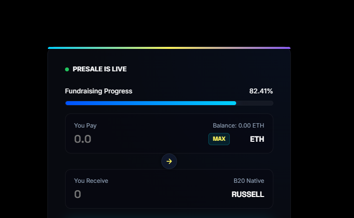Russell_B20_'s tweet photo. if you buy token on presale 

claim will be live after 6H

https://t.co/jmda5efqGg https://t.co/8PUJjrXzQU