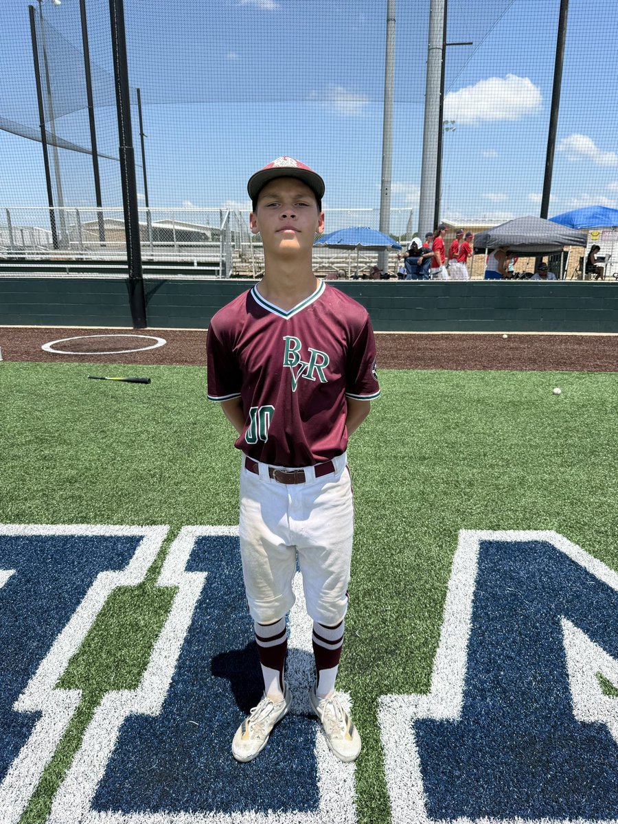 RBIbaseballTx's tweet photo. 🔥Player of the Game🔥
@BVRenegades 16 White - Aithn Keo
(Willis- 2028)
1-2
3 RBI
4IP
7 K’s
BVR 16 White - 8
Boerne Bucks 16 - 2 https://t.co/uUIpe2BGSa