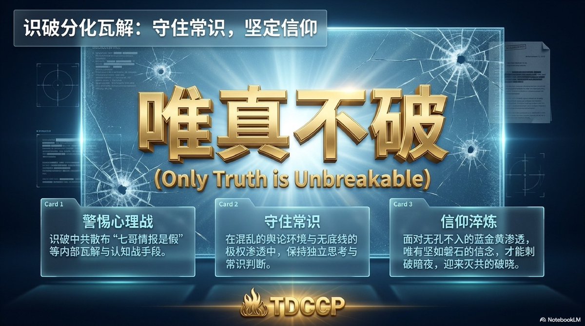 S1lzF6u0WSo0BzD's tweet photo. 2026.07.23 播出的 #TDCCP 特别直播（第 38 期）详尽的完整总结。

本期节目由 #路克思 主持，嘉宾包括 #小草、 #政清 以及 #泰山。直播深度拆解了 #川普 总统近期解密的 #ICA（国家情报委员会）与 #PDB（总统每日简报）文件，揭露了  #中国共产��对 #美国 的深度渗透，并披露了关于 #肖建华 狱中近况、 #三峡大坝 溃坝模拟及数字货币监管的重大资讯。
一、 真相的官方定调：解密文件验证 #新中国联邦 预警
直播指出， 2026 年 7 月 川普 政府解密了一批极度敏感的文件，这些官方证据彻底验证了 爆料革命 多年来的爆料。
爆料的精准性： 小草 强调，从 618 关于病毒溯源的情报，到 #716 川普 对全国的演讲，每一件事都在验证 新中国联邦 的精准性。
选举舞弊的实证： 目前正处于对解密内容的验证阶段，例如在 #新泽西州 发现了 6000 多张非公民选票，其他各州也有数十万张类似的违规选票。
战略定力与灭共主战场： 政清 认为，美国现在是灭共的主战场， 川普 ���在通过解密真相来整合国内资源。他提出“反逻辑思维”，认为即便灭共法案受阻，也可能促使 川普 痛下决心，将更多关于 中共 操纵大选和 #病毒 的绝密情报公开。
二、 中共 的黑材料勒索与“蓝金黄”渗透
解密文件揭露了 中共 对 美国 官员的深度威胁与胁迫，手段极其卑劣。
直接威胁白宫官员： 2020 年 6 月 25 日的 PDB 记录显示， 中共 直接威胁一名白宫在任官员，要求其对华采取克制立场，否则将通过社交媒体曝光其负面黑材料。
** 蓝金黄 勾兑：** 中共 邀请美国学者、智库和媒体高管到中国旅行，费用全包。 路克思 指出， 中共 并在酒店或夜总会进行全程录音录像，这些录像随后成为胁迫他们游说美国政府的工具。
主流媒体的腐败： 直播���名了 #CNN、 #纽约邮报、 #路透社、 #华尔街日报、 #美联社 等西方媒体，称其相关人员曾参加由中美交流基金会组织的全额报销旅行和私人晚宴。
经济绑架： 中共 精准研究 2016 年选举数据，对支持 川普 的州（如涉及肉类出口的州）实施关税打击，利用金主施压美国政府。
三、 #郭文贵 先生最新情报： #肖建华 的惨状
泰山 在直播中分享了近期与 郭文贵 先生（七哥）电联的内容：
七哥 的问候： 郭文贵 先生向联盟的四档节目（TDCCP 直播、 #Hpay为自由而生、 #灭共生活圈、 #TDCCP商业俱乐部）的所有台前幕后工作人员及战友问好。
肖建华 近况披露： 郭文贵 先生对身处远方狱中的 肖建华 现状了如指掌。他描述 肖建华 因长期遭受非人待遇，身体状况极度糟糕，“已经瘦得没有人样了”，其虚弱和消瘦的程度甚至让人完全无法将其与昔日的形象联系起来，处境极其惨烈。
 #盖特 与生态建设：郭文贵 先生依然最关心 #盖特 的发展，呼吁有媒体和工程背景的战友加入团队，通过 盖特 盘活整个社区生态。
四、 金融领域警报：数字货币去匿名化与监管
泰山 分享了关于欧洲数字货币监管的最新变动：
** #USDT 受限：** 欧洲最大的数字银行 #Revolut 宣布从 7 月底开始不再支持 USDT 的转入，原因是其未获得 #MiCA 执照。
身份锁定： 从 2026 年 1 月 1 日开始，欧洲银行往 #Phantom 钱包充值购买 #索拉纳 等货币时，将被要求提供个人税号。这意味着数字货币的隐蔽性将消失，身份将被税号直接锁定。
五、 国内灾情真相： 三峡大坝 与“人肉盾牌”
三峡大坝 溃坝模拟图： 小草 展示了四张基于 #GIS 数据、疑似内部流出的三峡大坝溃坝模拟热力图。模拟显示，若发生瞬时溃坝，一周后将影响 1.3 亿人口（约占中国总人口的 20%）。
人肉盾牌计划： 泰山 指出， 中共 极其邪恶地将导弹发射基地等军事设施布置在 #北京、 #上海、 #广州 等大城市的市中心公园或居民区地下，实质上是将老百姓当作“肉票”来要挟 美国 不敢发动打击。
六、 战友心态与自强
识别“分化瓦解”： 泰山 提醒战友，针对近期有人质疑七哥电联真伪的情况，这是 中共 惯用的“繁琐瓦解”手段，旨在让战友产生猜忌，大家应保持常识判断。
经营好金融系统： 鹿克思 呼吁战友们继续关注商家的 #Tiktok、 #Instagram 等平台，共同转发真实信息，经营好我们自己的金融系统。
战友总结： 本期直播再次印证了“唯真不破”。正如 郑清 所言，真相在被构陷多年后终于刺破黑暗，获得官方验证。我们要守住信仰，以真灭共！ 
Take Down the CCP！
 
https://t.co/QRrBB2wox4