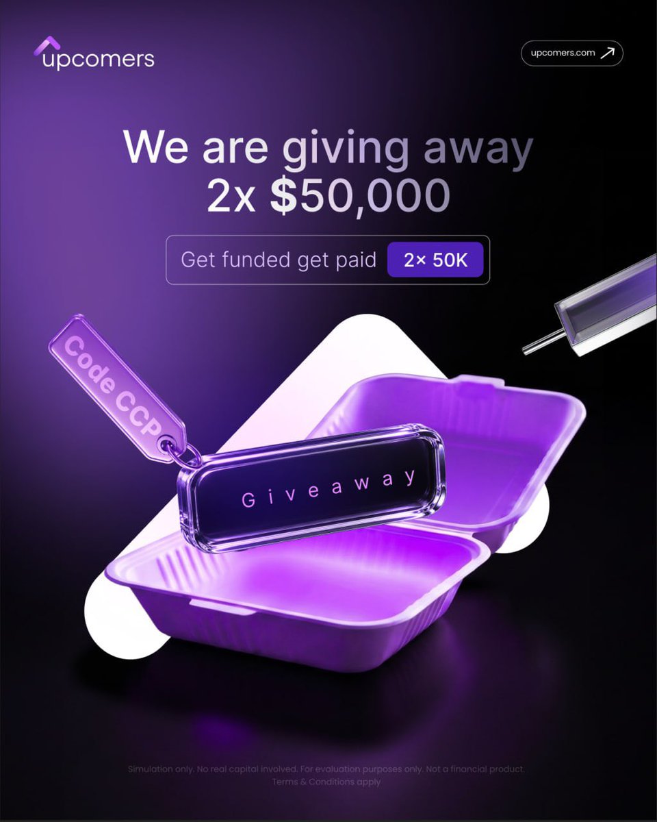 meeksese's tweet photo. GIVEAWAY TIME 📌
2x  50k$ giveaway account on @upcomers_com 
 Rules  to follow : 
📌 Buy upcomers biggest account with higher chance of winning 🏆 using my code  CCP : https://t.co/KsfOqpV3m9
📌 Follow @upcomers_com @meeksese 
📌Comment and Quote on pinned tweet
📌 Signup using  the above link:  https://t.co/kkPZJd1E8X…
📌 Join TG community : https://t.co/zdwdbjghaK…
📌 Tag 3 active Traders on the comment session 
  Winners will be announced in 7 days time. Good luck