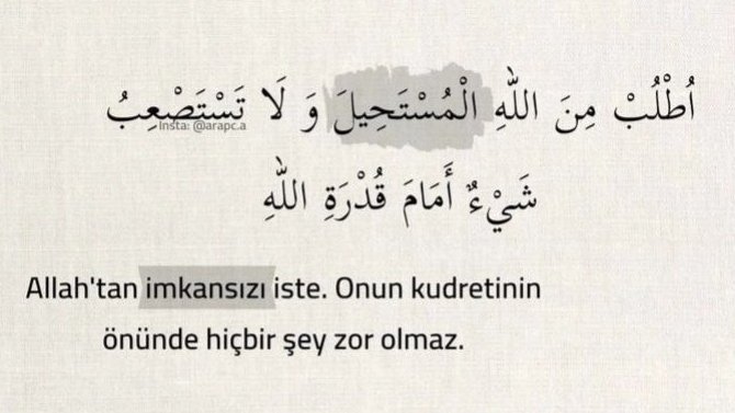 kalpileyasamak's tweet photo. Sana imkansız gelse bile, Allah'tan iste. https://t.co/yaynXcZrOP