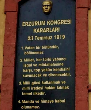 eczcananucar's tweet photo. Cumhuriyetimizin temellerinin atıldığı, 
Vatanın bölünmez bütünlüğü için önemli kararların alındığı Erzurum Kongresi nin 107. Yıldönümünde Mustafa Kemal Atatürk ve silah arkadaşlarını saygı ve minnetle anıyor ve ekliyorum; 
"Dost" da "düşman" da bilsin ki;  
Biz hâlâ Erzurum'dayız..