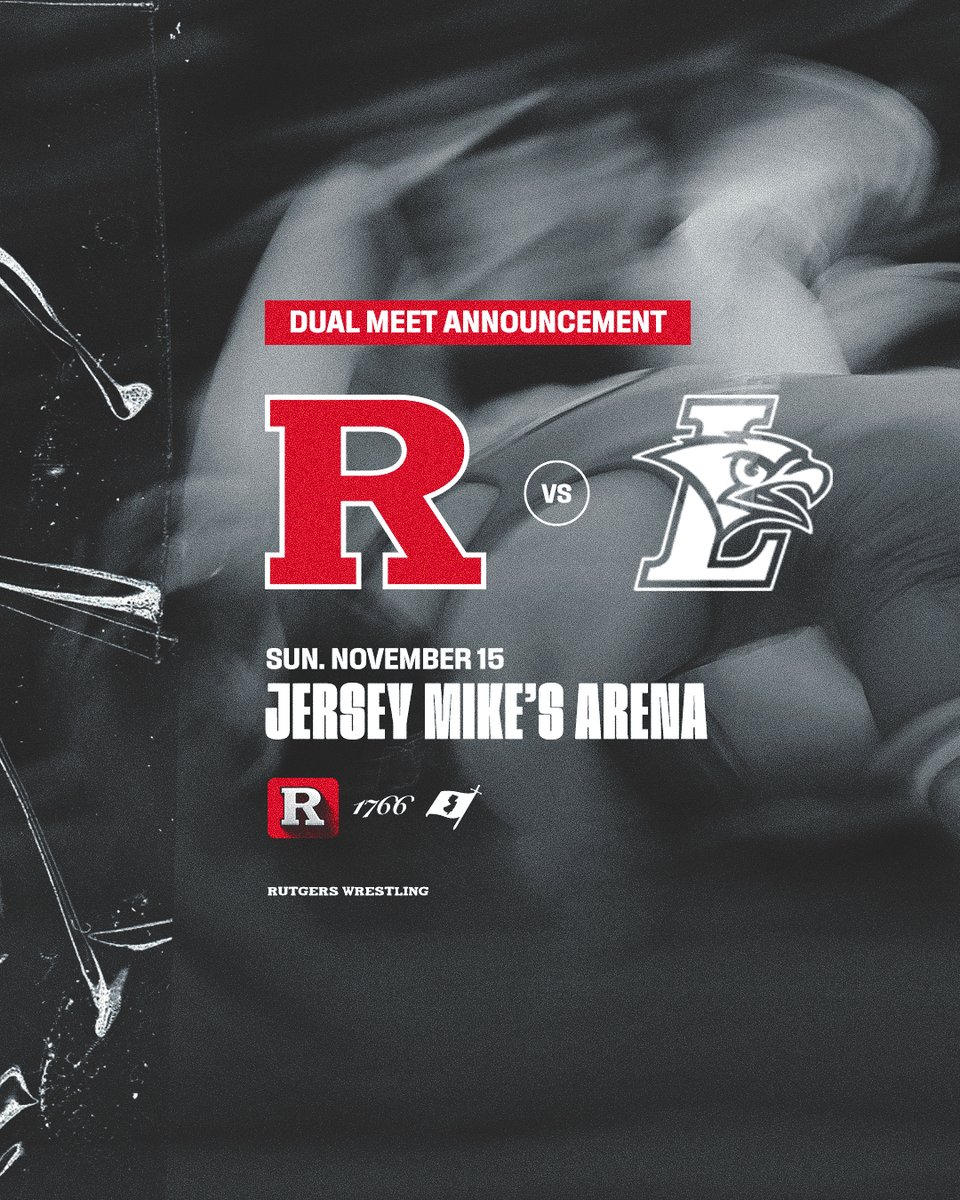 RUWrestling's tweet photo. BOOM! Excited to announce our home matchup with Lehigh, slated for Nov. 15 at Jersey Mike's Arena!
๐ฐ: https://t.co/gCn5QUJKfg
#RelentlessPursuit | #GoRU https://t.co/CEB4p7UViB