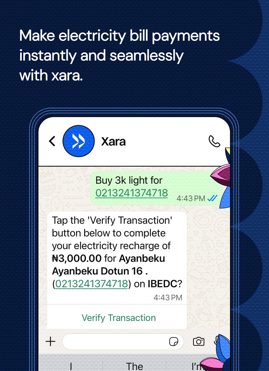 usexara_ai's tweet photo. Power interruptions are frustrating. But restoring it shouldn’t be. 💙
With just a chat on WhatsApp, you can pay your electricity bill in seconds and get back to what matters. ⚡
Comment “XARA” and we’ll send you a guide to get started.
#usexara
#justxarait
#xaraai https://t.co/0FULJVVN8P