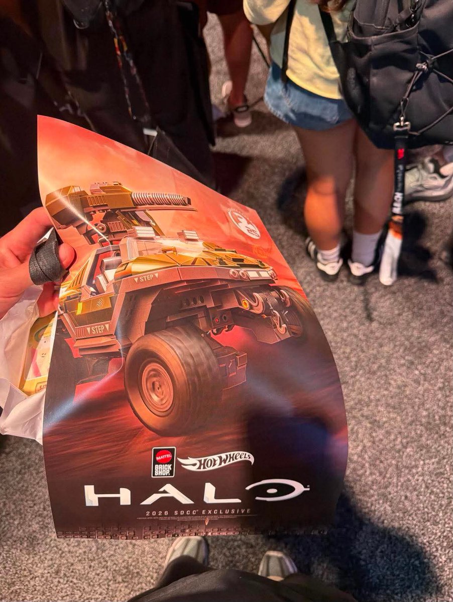 HaloCollector's tweet photo. Looks like there were some @halo m12 warthog posters at the @Mattel @Hot_Wheels panel/booth @Comic_Con https://t.co/GzvfEcFYM1