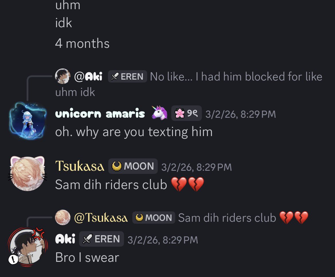 princessfigx's tweet photo. “sam dih riders club” now why the fuck are you bringing me up in a random conversation that doesnt involve me whatsoever???? u were talking about ur ex bitch not me https://t.co/aXgk0gdcKl