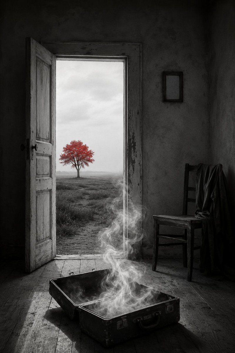 Erre_de_Raul's tweet photo. No me llevaré nada.
Dejaré expedita la casa,
a merced del uso
que quiera darle el olvido
y desasido de cada apego
pasaré de dueño a adueñado.
Meteré
en una maleta de humo
los sueños de entretiempo,
mi versión del armisticio,
el solsticio de todo intento
de ser uno en cualquier sitio.
Sellaré las fugas
del paisaje en mis ventanas
y de intrínseco luto investido
doblaré en dos las dilaciones
y arriaré del calendario
desconsuelos y costumbres;
cerraré la llave de paso
del albañal del ruido
y daré lustre al desatino
de haber vivido con lo impuesto.

No me llevaré nada, salvo
todo lo que nunca tuve.