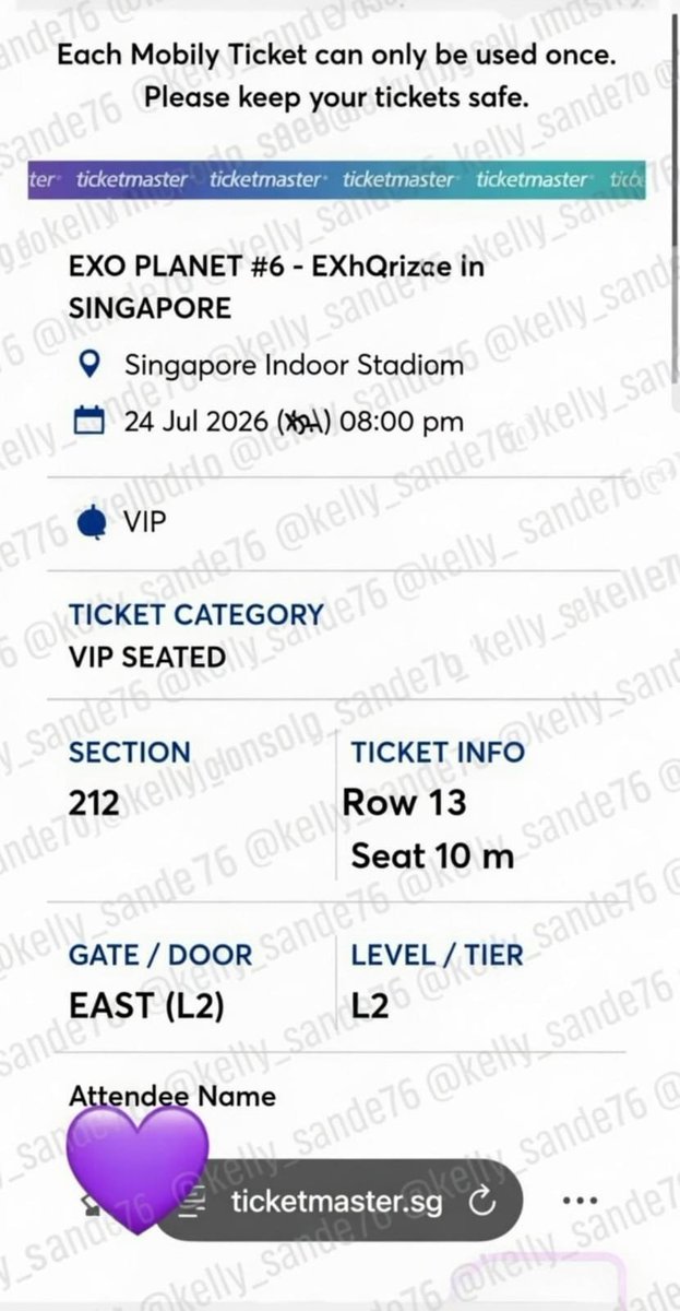 Btstickets43734's tweet photo. WTS | LFB
#WTS
Hi! Last minute sale EXO IN SINGAPORE ticket. 
Day 1
-VIP seated section 213
-CAT 2 section 209

Day 2
Vip pen a &amp; b
We can meetup and go in together. Reach out please.

Local and interfans can dm 💌

#EXhOrizon #exo #EXhOrizoninSG https://t.co/dhMJftfpgk
