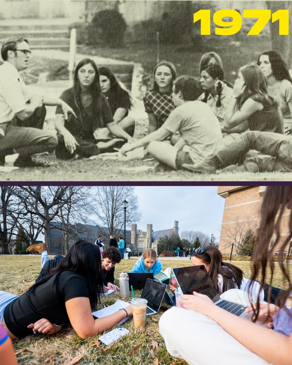WCUofPA's tweet photo. A little then & now for your feed #TBTGoldenDays #NowandThen #WCUGoldenDays #WestChesterUniversity #RamsUP #ChargeON #TBT #throwbackthursday https://t.co/iCvYSsRnjf