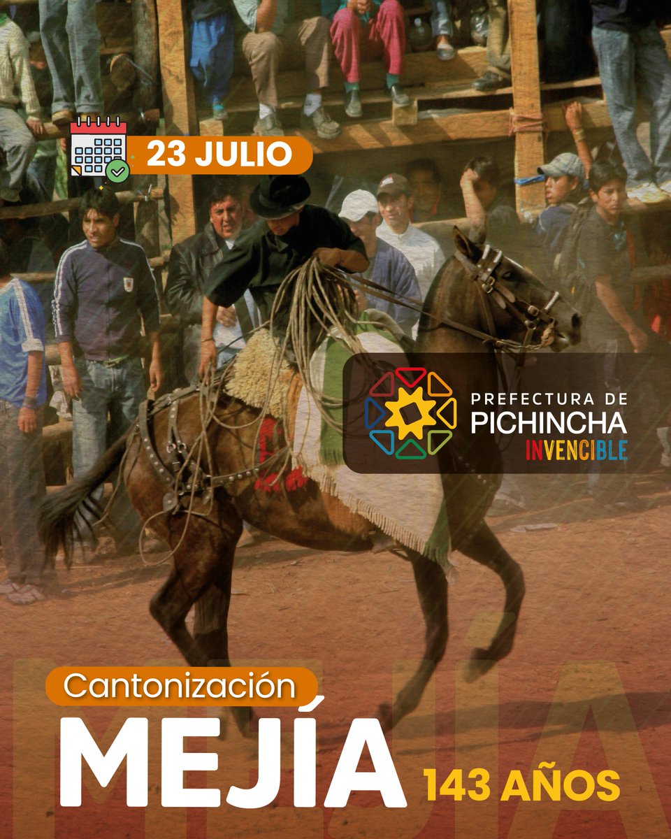 PichinchaGob's tweet photo. ¡Felicitaciones, #Mejía, por sus 143 años de cantonización! 🎉

Saludamos a este cantón agrícola y ganadero de Pichincha, reconocido como el Valle de los 9 Volcanes. Su riqueza cultural, sus paisajes y la calidez de su gente hacen de Mejía un destino imperdible en nuestra provincia. 🏔️🌄

#RecorrePichincha
#PichinchaEsTurismo
#PichinchaInvencible

@PaolaPabonC
@AlexTonello5