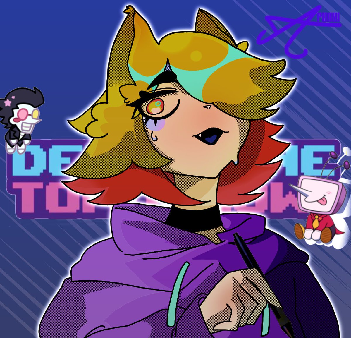 AROKA_I's tweet photo. Deltarune Yestersday!  😭😭😭
I'm so nervous

Art made by me, with finger losses
#deltaruneㅤㅤㅤ #OCㅤㅤ #ArokaiArt #art https://t.co/3VynCi5Ybd