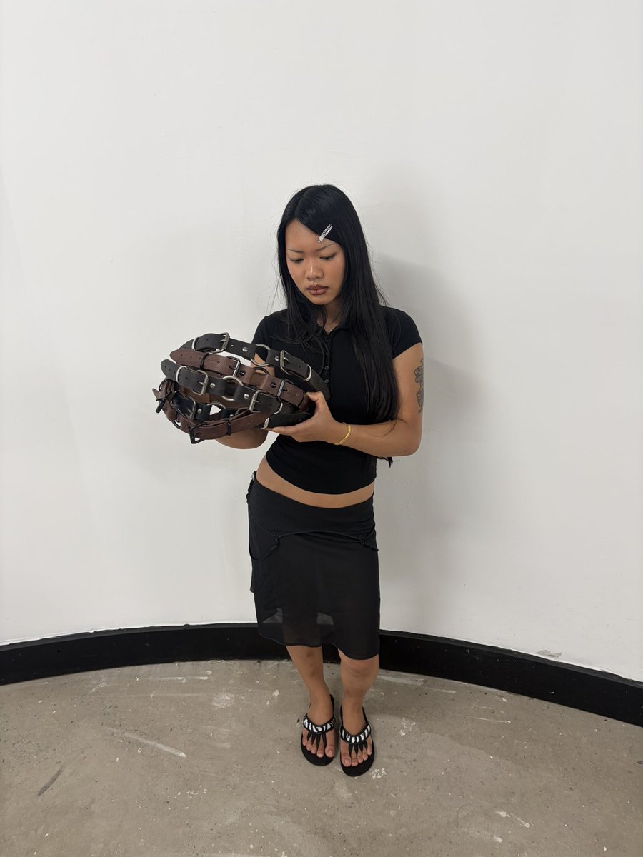 Timothyiisaiah's tweet photo. My best friend in some belts I made https://t.co/oERyIVC8BD