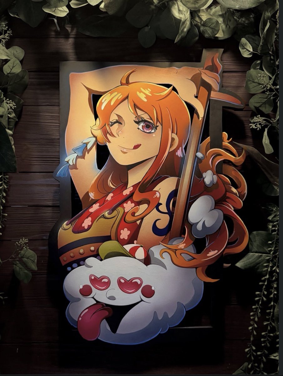evileye_art's tweet photo. Painted my beloved Nami as a woodcut out🧡🏴‍☠️⛈️

WHO’S NEXT?!?! https://t.co/HCdXmk7yJA