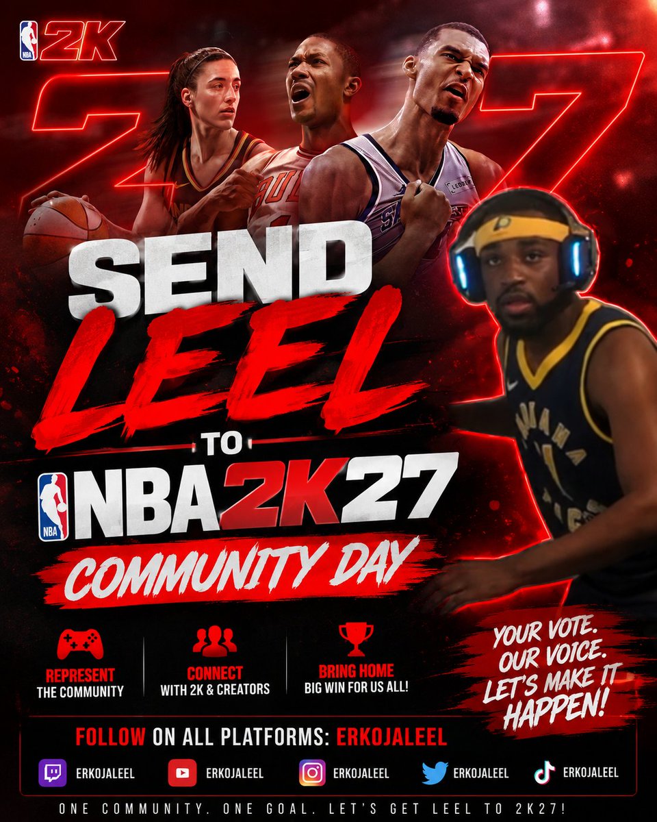 erkojaleel's tweet photo. EVERYONE REPOST &amp; TAG @itsEvanCC @Ronnie2K @Beluba @NBA2K PLEASE! 

THIS IS THE OFFICIAL COMMUNITY DAY CAMPAIGN!
BALL OVER EVERYTHING! #NBA2K27 🏀 https://t.co/ADaNgaQYG5