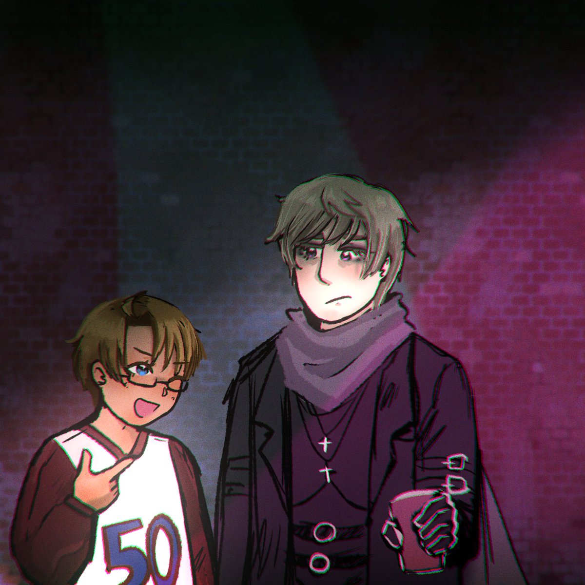Bracelette222's tweet photo. C.u.m trio band au 
Ame tries to flirt with Ivan 💝 
And canmex 💝💝 
And Rusia, belarus and ukraine 💝 https://t.co/gywwBDW9kc