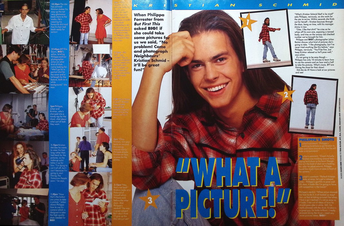 TvDidYouSee's tweet photo. #OnThisDay 26 August 1992 - BIG! magazine
FANG-TASTIC! Why #LukePerry Hangs Out With Vampires!
Is #RyanGiggs SOCCER'S TOM CRUISE?
WHAT A PICTURE! BFT's Philippa snaps #Neighbours' Kristian Schmid.
#KylieMinogue meets a BIG! reader! https://t.co/nmrWUGjfLU