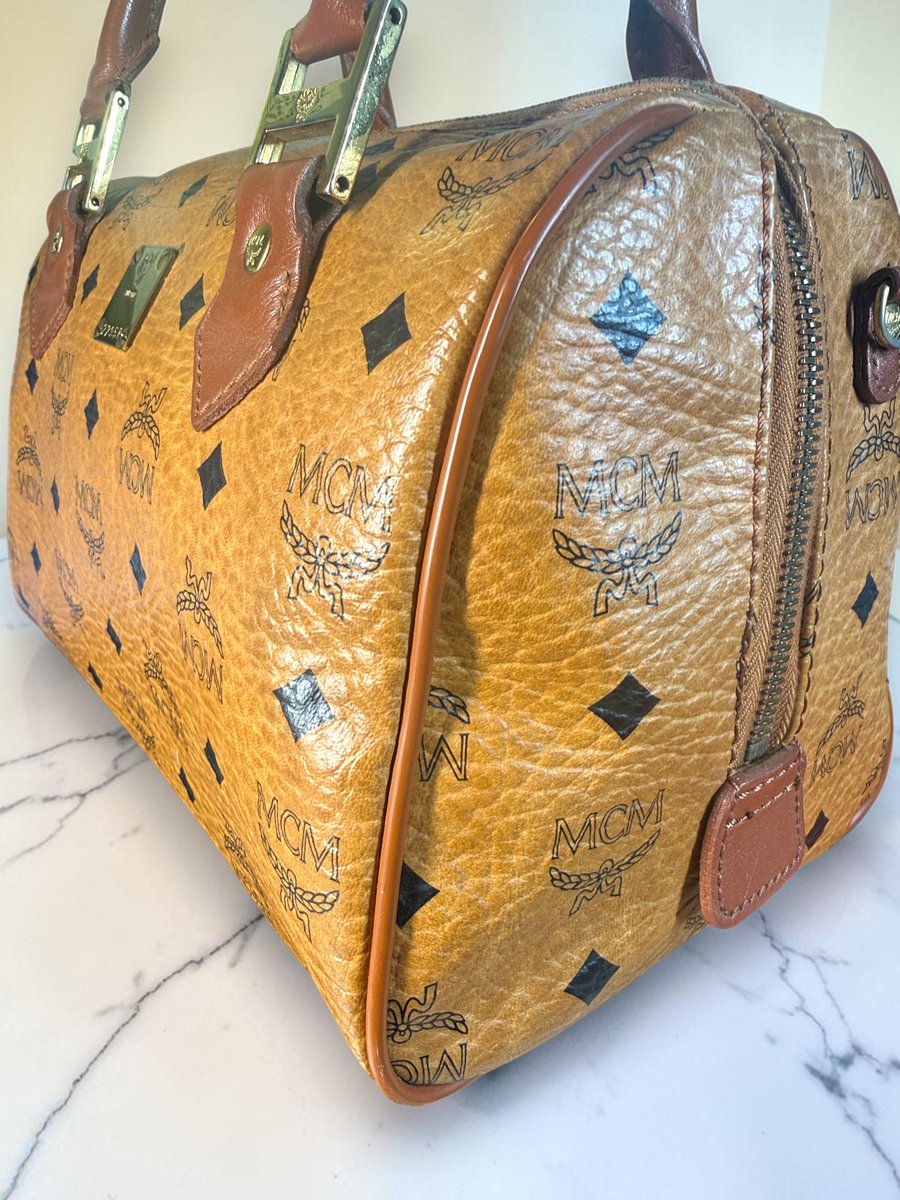 gypsycwgrl's tweet photo. A true vintage icon has arrived! ๐คโจ This authenticated MCM Visetos Boston Satchel is complete with a Certificate of Authenticity and ready for its next adventure. #MCM #VintageLuxury #MCMBostonBag #AuthenticLuxury #GypsyCowgirlBoutique #TrustedSeller https://t.co/r42By3GsAg